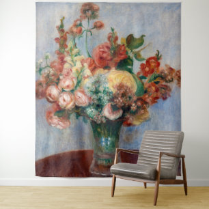 Pierre-Auguste Renoir - Bloemen in een vaas Wandkleed