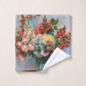 Pierre-Auguste Renoir - Bloemen in een Vase Bad Handdoek (Wasdoekje)