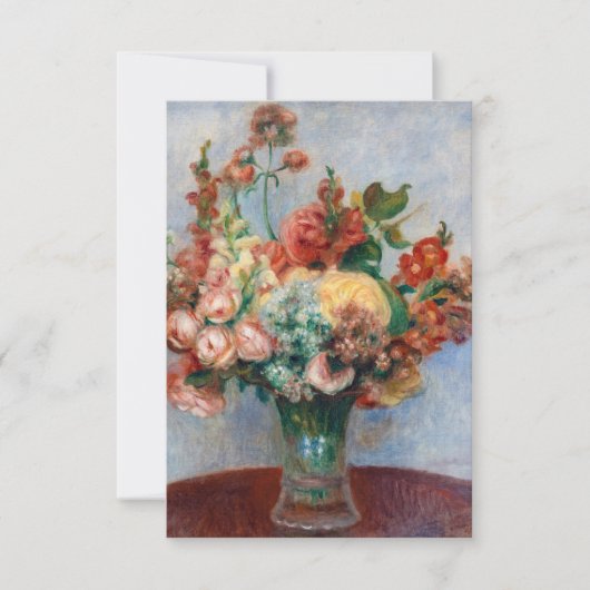 Pierre-Auguste Renoir - Bloemen in een Vase Bedankkaart (Voorkant)