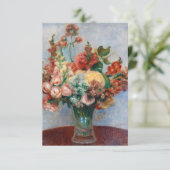 Pierre-Auguste Renoir - Bloemen in een Vase Bedankkaart (Staand voorkant)