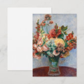 Pierre-Auguste Renoir - Bloemen in een Vase Bedankkaart (Voorkant / Achterkant)