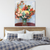 Pierre-Auguste Renoir - Bloemen in een Vase Canvas Afdruk (Insitu (Slaapkamer))