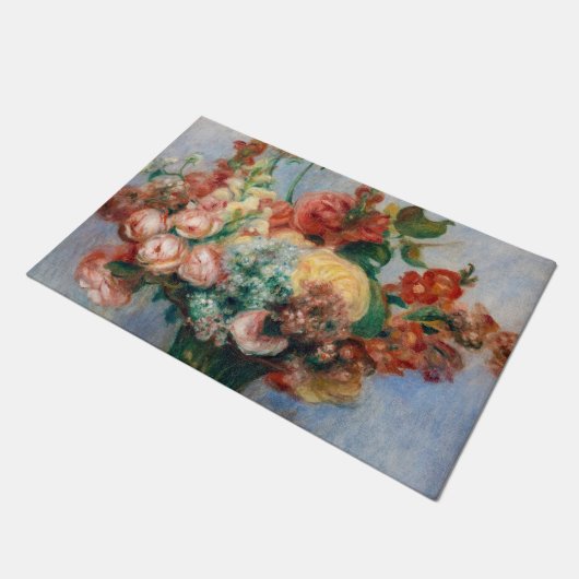 Pierre-Auguste Renoir - Bloemen in een Vase Deurmat (Schuin)