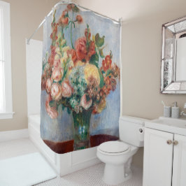Pierre-Auguste Renoir - Bloemen in een Vase Douchegordijn