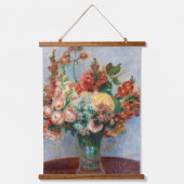 Pierre-Auguste Renoir - Bloemen in een Vase Hangend Wandkleed (Voorkant)