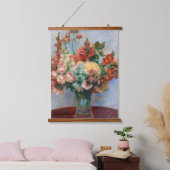 Pierre-Auguste Renoir - Bloemen in een Vase Hangend Wandkleed (Slaapkamer)