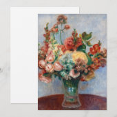 Pierre-Auguste Renoir - Bloemen in een Vase Kaart (Voorkant / Achterkant)
