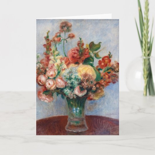 Pierre-Auguste Renoir - Bloemen in een Vase Kaart (Voorkant)