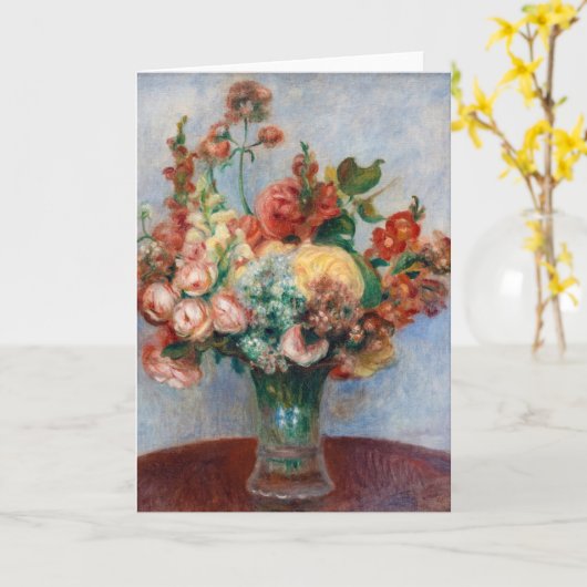 Pierre-Auguste Renoir - Bloemen in een Vase Kaart (Gele Bloem)