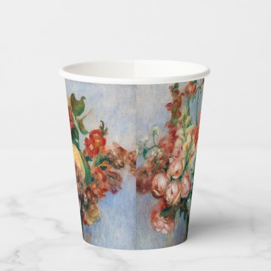 Pierre-Auguste Renoir - Bloemen in een Vase Papieren Bekers (Links)