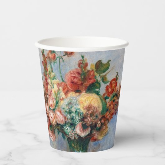Pierre-Auguste Renoir - Bloemen in een Vase Papieren Bekers (Voorkant)