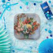 Pierre-Auguste Renoir - Bloemen in een Vase Papieren Bordje (Feest)
