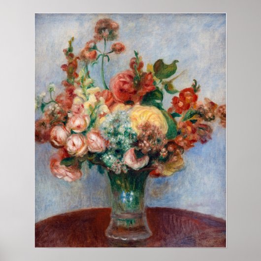 Pierre-Auguste Renoir - Bloemen in een Vase Poster (Voorkant)