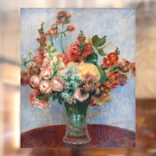 Pierre-Auguste Renoir - Bloemen in een Vase Raamsticker (Vel 2)