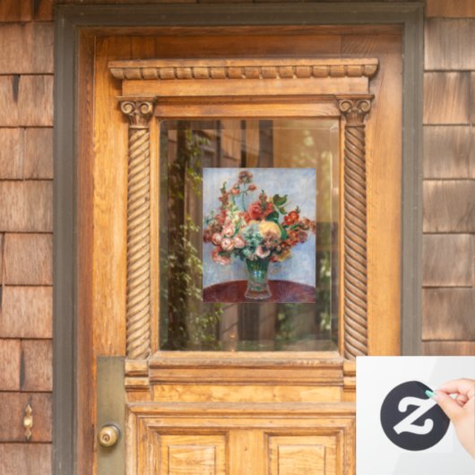 Pierre-Auguste Renoir - Bloemen in een Vase Raamsticker (Huis Deur)