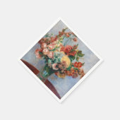Pierre-Auguste Renoir - Bloemen in een Vase Servet (Hoek)