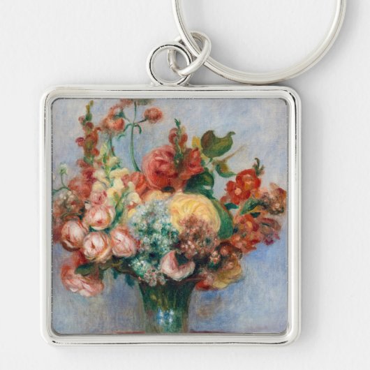 Pierre-Auguste Renoir - Bloemen in een Vase Sleutelhanger (Voorkant)