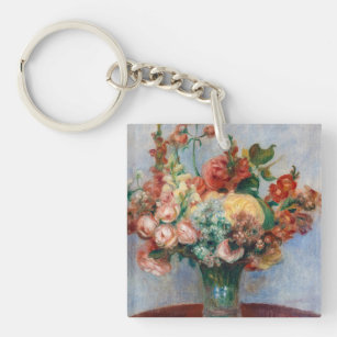 Pierre-Auguste Renoir - Bloemen in een Vase Sleutelhanger