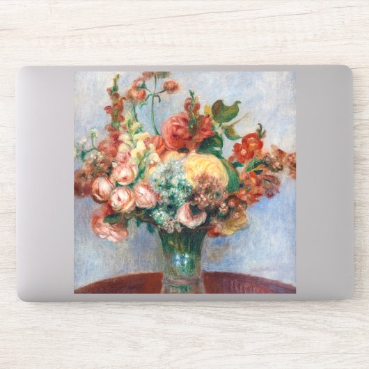 Pierre-Auguste Renoir - Bloemen in een Vase Sticker (Computer)