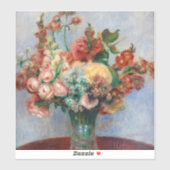 Pierre-Auguste Renoir - Bloemen in een Vase Sticker (Vel)