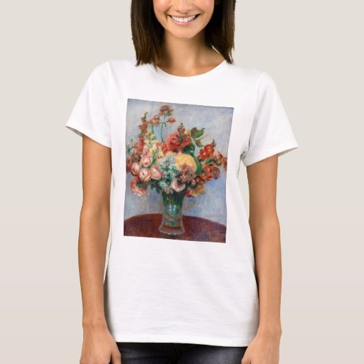 Pierre-Auguste Renoir - Bloemen in een Vase T-shirt (Voorkant)