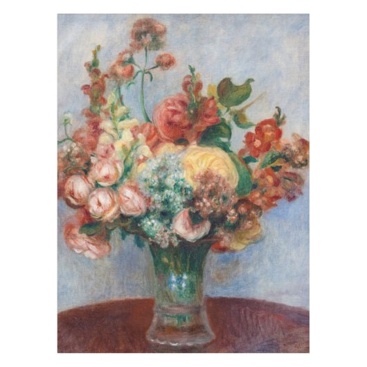 Pierre-Auguste Renoir - Bloemen in een Vase Tafelkleed (Voorkant)