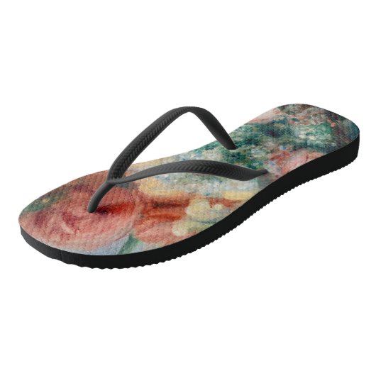 Pierre-Auguste Renoir - Bloemen in een Vase Teenslippers (Schuin)