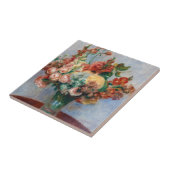 Pierre-Auguste Renoir - Bloemen in een Vase Tegeltje (Zijkant)