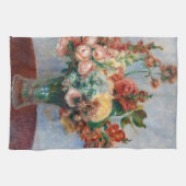 Pierre-Auguste Renoir - Bloemen in een Vase Theedoek (Horizontaal)