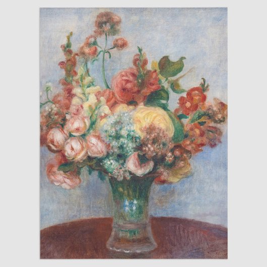 Pierre-Auguste Renoir - Bloemen in een Vase Tissuepapier
