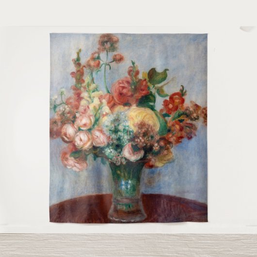 Pierre-Auguste Renoir - Bloemen in een Vase Wandkleed (Voorkant)