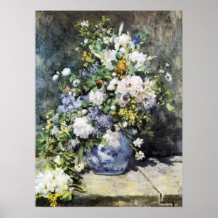 Pierre-Auguste Renoir, bloemen Poster
