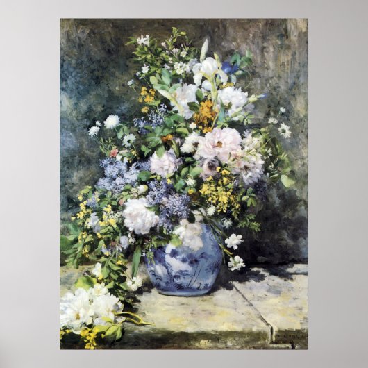Pierre-Auguste Renoir, bloemen Poster (Voorkant)