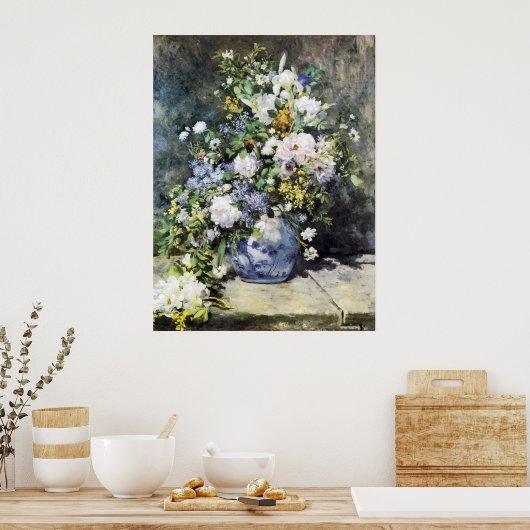 Pierre-Auguste Renoir, bloemen Poster (Keuken)