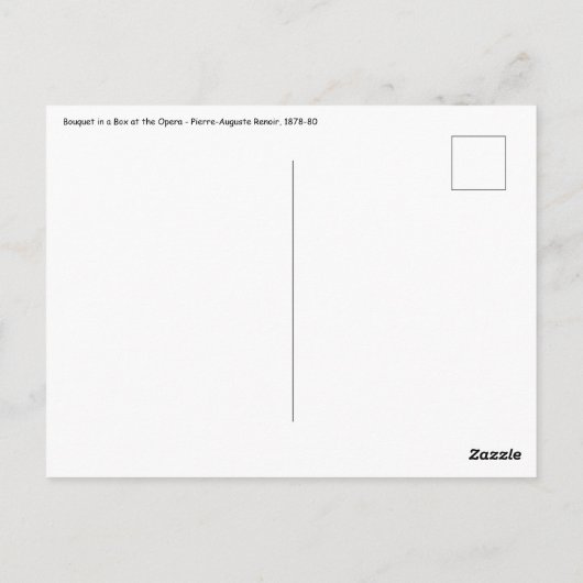 Pierre-Auguste Renoir - Boeket in een doos Briefkaart (Achterkant)