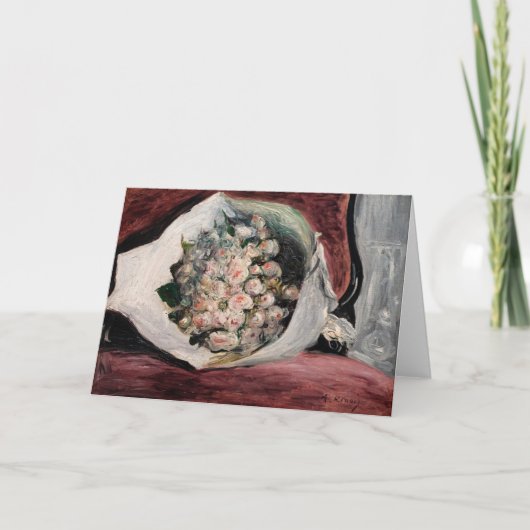 Pierre-Auguste Renoir - Boeket in een doos Kaart (Voorkant)