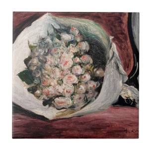 Pierre-Auguste Renoir - Boeket in een Doos Tegeltje