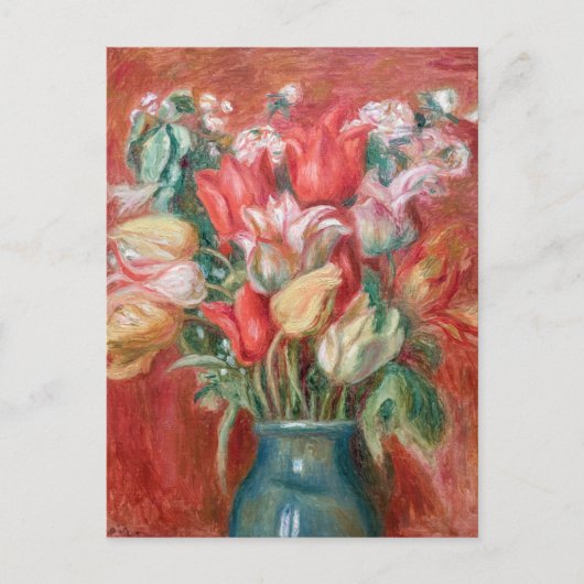 Pierre-Auguste Renoir - Boeket tulpen Briefkaart (Voorkant)