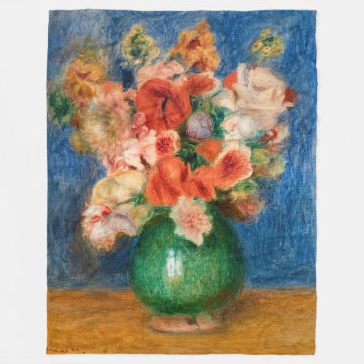 Pierre-Auguste Renoir - Bouquet Fleece Deken (Voorkant)
