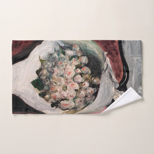 Pierre-Auguste Renoir - Bouquet in een doos Bad Handdoek (Handdoek)