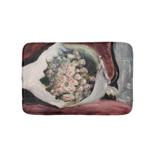 Pierre-Auguste Renoir - Bouquet in een doos Badmat (Voorkant)
