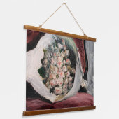Pierre-Auguste Renoir - Bouquet in een doos Hangend Wandkleed (Gebogen)