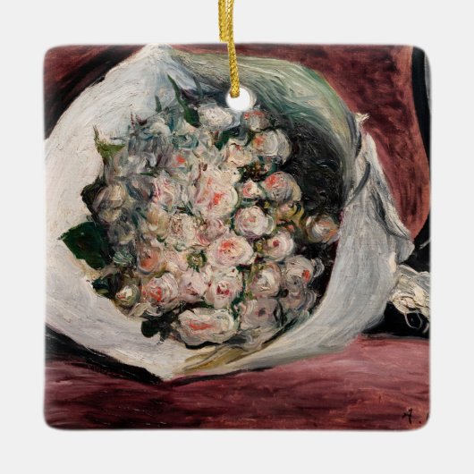 Pierre-Auguste Renoir - Bouquet in een doos Keramisch Ornament (Voorkant)