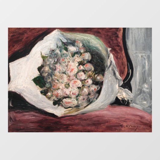 Pierre-Auguste Renoir - Bouquet in een doos Raamsticker (Vel)