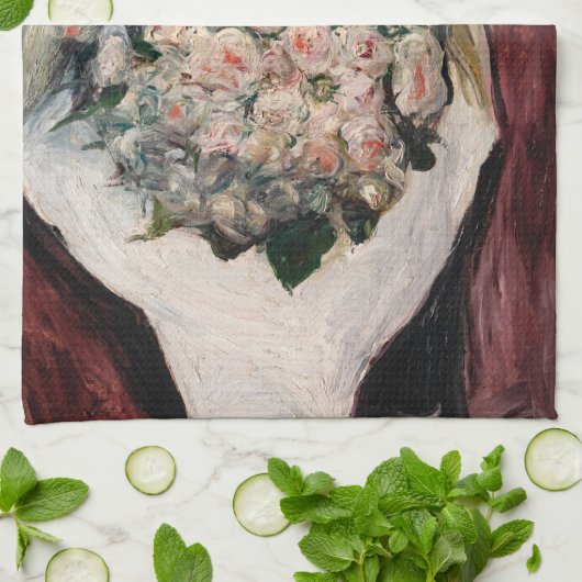 Pierre-Auguste Renoir - Bouquet in een doos Theedoek (Gevouwen)