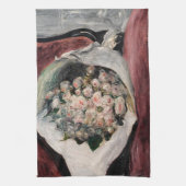 Pierre-Auguste Renoir - Bouquet in een doos Theedoek (Verticaal)