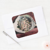 Pierre-Auguste Renoir - Bouquet in een doos Vierkante Sticker (Envelop)