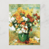 Pierre-Auguste Renoir Bouquet van Chrysanthema Briefkaart (Voorkant)