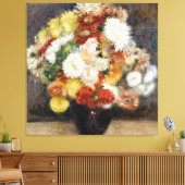 Pierre-Auguste Renoir Bouquet van Chrysanthema Canvas Afdruk (Insitu (Woonkamer))