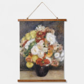Pierre-Auguste Renoir Bouquet van Chrysanthema Hangend Wandkleed (Voorkant)